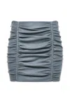 Dsquared2 Grey Leather Mini Skirt In Blue