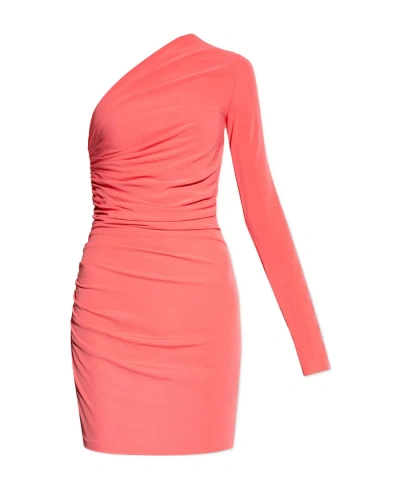 Dsquared2 Ruched One-shoulder Minidress In Pink