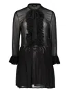 Dsquared2 Bow Detail Viscose Dress In 黑色