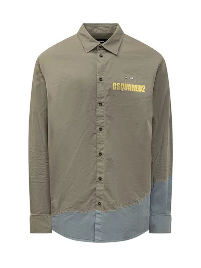 Dsquared2 Rugged Shirt In Green