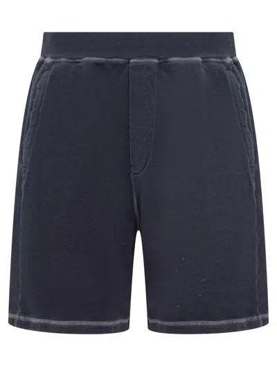 Dsquared2 Ruined Shorts In Blu Navy
