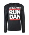 Dsquared2 Run Dan Printed T-shirt In Black