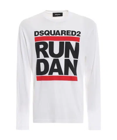 Dsquared2 Run Dan Printed T-shirt In White