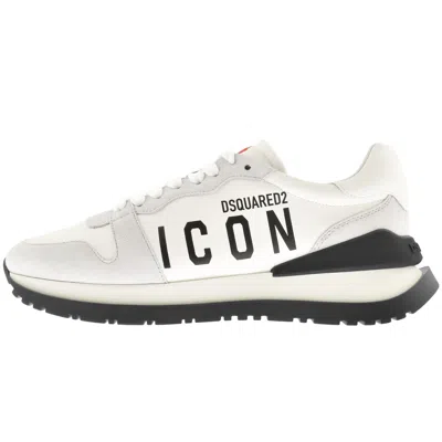 Dsquared2 Icon Logo Running Sneakers In 白色