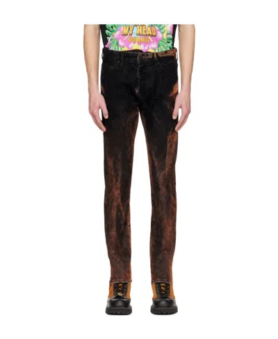 Dsquared2 Rust Velvet Cool Guy Jeans In Black
