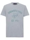 Dsquared2 Logo Bros Print T-shirt In Gray