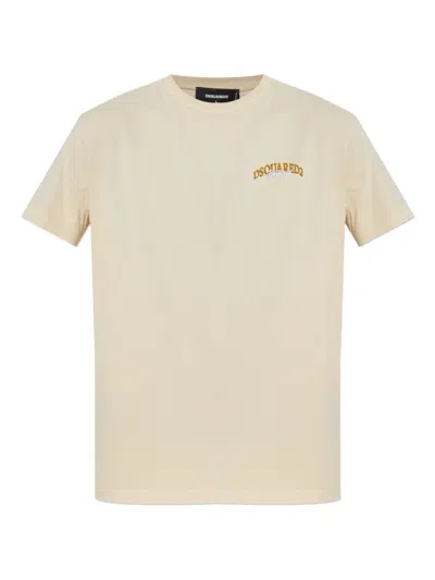 DSQUARED2 LOGO-EMBROIDERED COTTON T-SHIRT