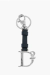 Dsquared2 Saffiano Leather D2 Statement Keyring With Silver-tone Metal Grösse Uni