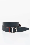 Dsquared2 Saffiano Leather Reversible Belt With Logoed Anchor Buckle 3