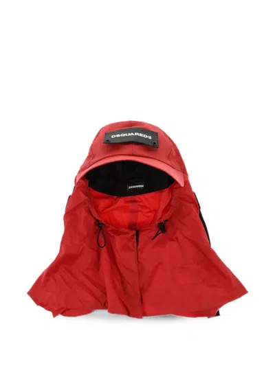 Dsquared2 Sahara Logo-patch Hat In Red