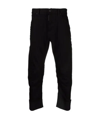 Dsquared2 Sailor Cropped Jeans In Black