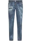 Dsquared2 Sailor Crystal-embellished Jeans In Blue