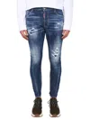 Dsquared2 Tidy Biker Distressed-effect Jeans In Blue