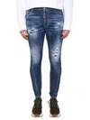 Dsquared2 Tidy Biker Distressed-effect Jeans In Blue
