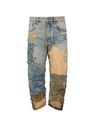 Dsquared2 Sand Camo Kawaii Jeans In Blue