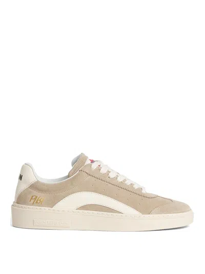 Dsquared2 Sand Suede Sneakers In White
