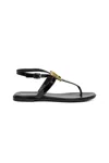 Dsquared2 Sandali Infradito In Pelle D2 Statement In Black