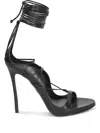 Dsquared2 Open Toe Heeled Sandals For Summer In Black