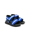 Dsquared2 Logo-tape Touch-strap Sandals In Black