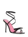Dsquared2 Glossy Black Heeled Sandal In Black