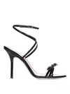 Dsquared2 Glossy Black Heeled Sandal In Black