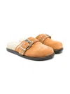 Dsquared2 Buckle-detailed Suede Mules In Brown
