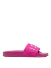 Dsquared2 Icon-print Slip-on Slides In Fuchsia
