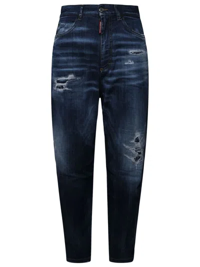 Dsquared2 Sasoon Blue Cotton Jeans