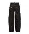 Dsquared2 Satin Cargo Trousers In Black