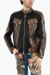 Dsquared2 Satin Two-tone Jacket With Zip Sleeve Grösse 56 In Black