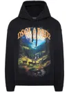 Dsquared2 Scenic Mountain Landscape Hoodie With Drawstring Detail In Black