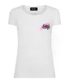Dsquared2 Crew Neck Scoop T-shirt With Printed Logo In White