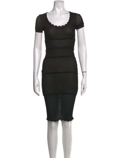 Pre-owned Dsquared2 Scoop Neck Knee-length Dress In Black