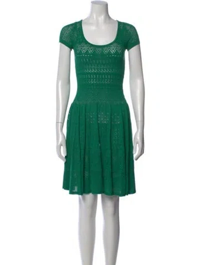 Pre-owned Dsquared2 Scoop Neck Knee-length Dress In Green