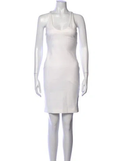 Pre-owned Dsquared2 Scoop Neck Knee-length Dress W/ Tags In White