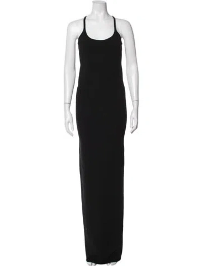 Pre-owned Dsquared2 Scoop Neck Long Dress In Black