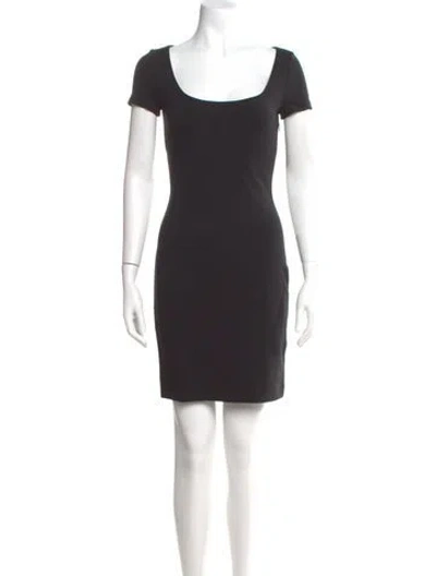 Pre-owned Dsquared2 Scoop Neck Mini Dress In Black