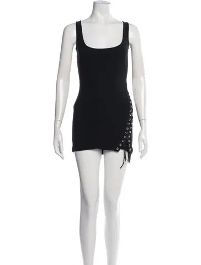 Pre-owned Dsquared2 Scoop Neck Mini Dress In Black