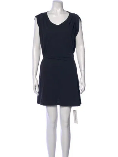 Pre-owned Dsquared2 Scoop Neck Mini Dress In Blue