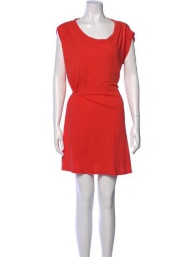 Pre-owned Dsquared2 Scoop Neck Mini Dress In Orange