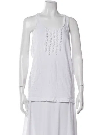 Pre-owned Dsquared2 Scoop Neck Sleeveless Top In White
