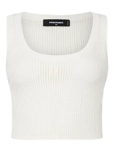 Dsquared2 Scoop-neck Tank Top In Neutral