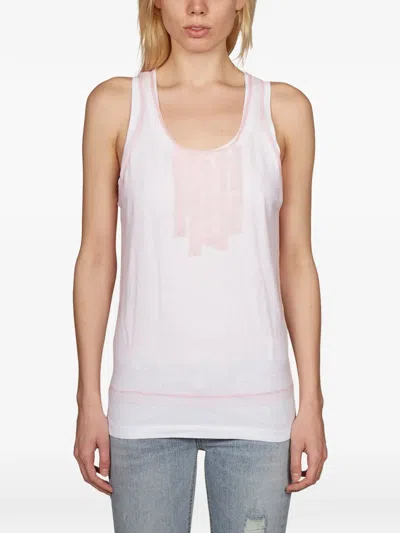Dsquared2 Feminine Double Tank Top In Pink For Ss24 In Multi