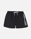 Dsquared2 "midi" Technicolor Nylon Swimsuit In Black