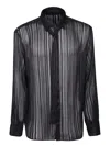 DSQUARED2 DSQUARED2 SEE THROUGH BLACK SHIRT