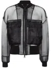 Dsquared2 Semi-sheer Bomber Jacket In Black