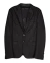 Dsquared2 Semi-sheer Mesh Tailored Blazer In Black Polyester In Black