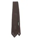 Dsquared2 Semi-sheer Silk Tie In Brown