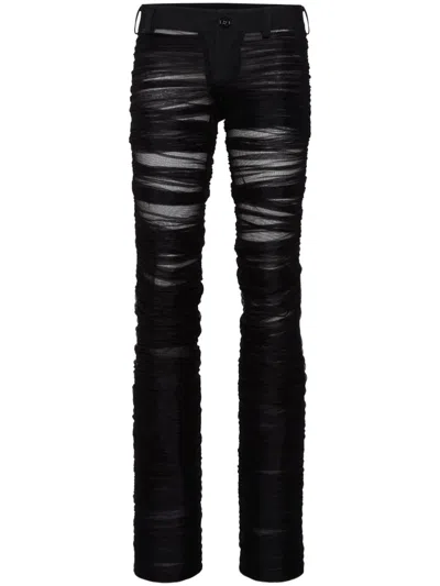 Dsquared2 Hose Mit Transparenter Spitze In Schwarz