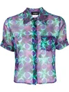 Dsquared2 Abstract Flower-print Short-sleeve Shirt
